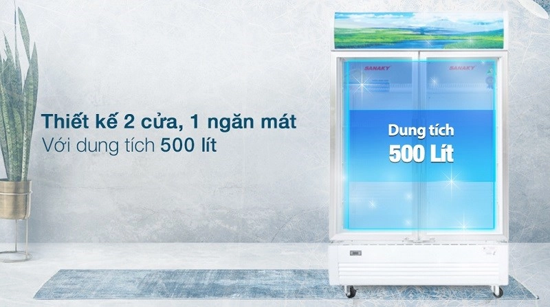 Tủ mát Sanaky 500 lít VH-6009HP thuộc dòng tủ mát của Sanaky với dung tích lên tới 500 lít