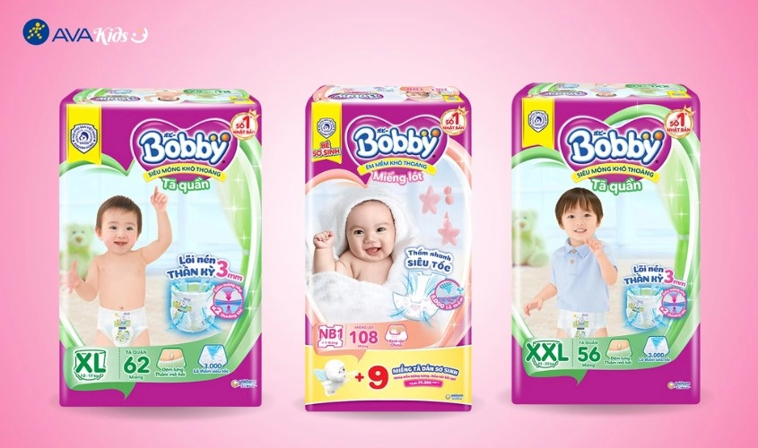 Các sản phẩm tã cho bé Bobby được yêu thích