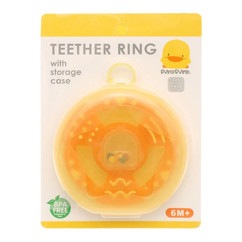 Ngậm nướu Piyopiyo dạng xúc xắc hình bánh xe dành cho bé trên 6 tháng - 1