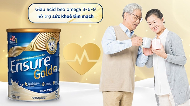 Omega - Sữa bột Ensure Gold hương vani 850g