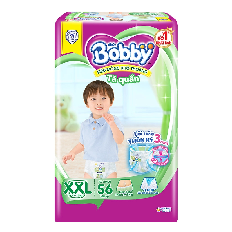 Tã quần Bobby size XXL 56 miếng (15 - 25 kg)-1