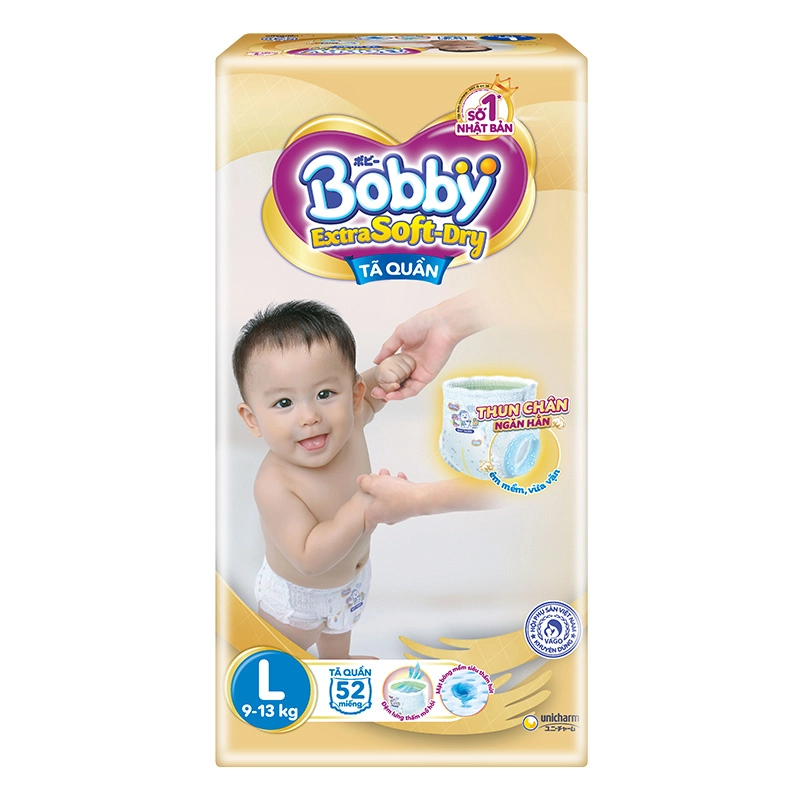Tã quần Bobby Extra Soft-Dry size L 52 miếng (9 - 13 kg)-1