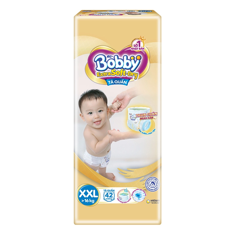 Tã quần Bobby Extra Soft-Dry size XXL 42 miếng (Trên 16 kg)-1