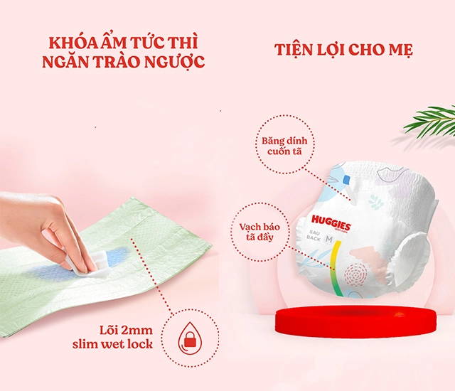 Tã quần Huggies Skincare size M 48 miếng (6 - 11 kg) - Thấm hút