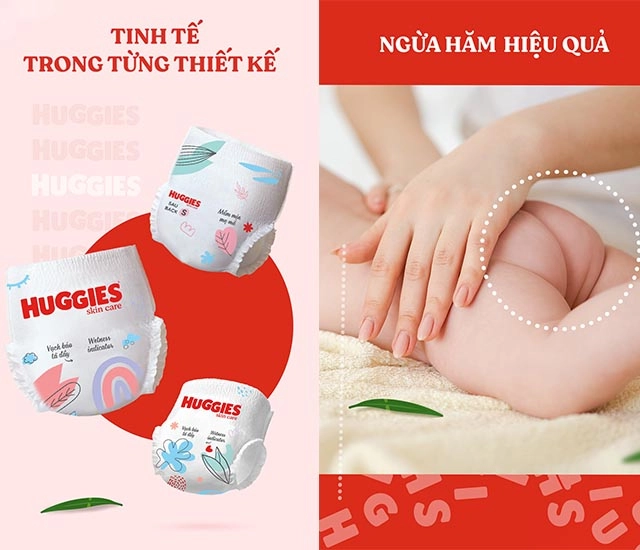 Tã quần Huggies Skincare size XL 38 miếng (12 - 17 kg) - Thiết kế