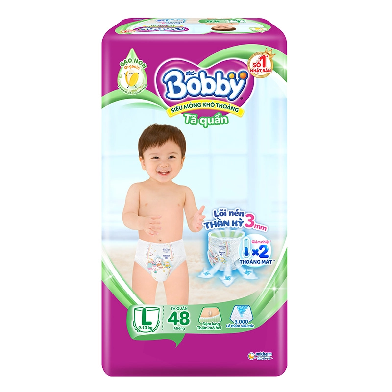 Tã quần Bobby size L 48 miếng (9 - 13 kg)-1