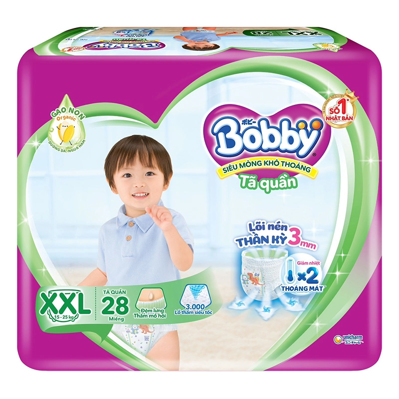 Tã quần Bobby size XXL 28 miếng (15 - 25 kg)-1