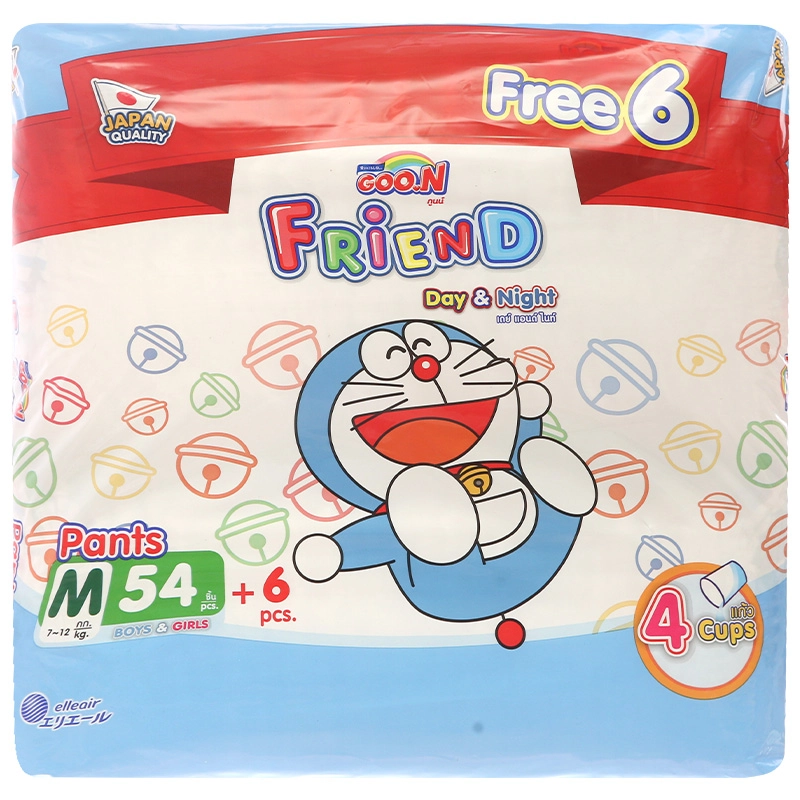 Tã Quần Goon Friend Size M 54 Miếng + 6 Free, 7 - 12Kg (Nhật Bản) -  Avakids.Com