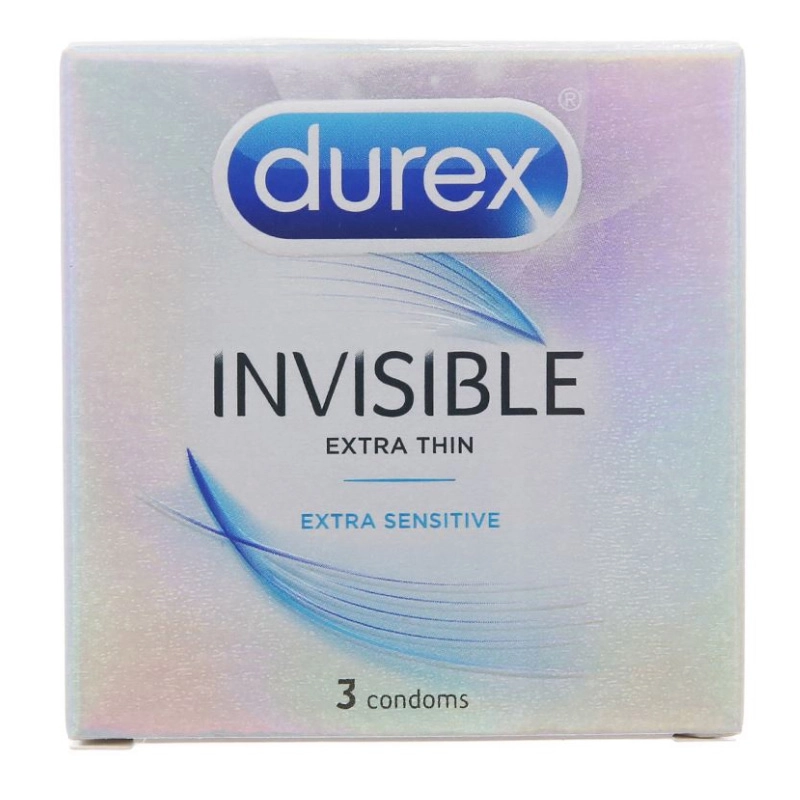 Hộp 3 cái bao cao su Durex Invisible 52 mm-1