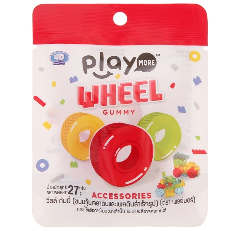 Kẹo dẻo PlayMore Wheel hương chanh gói 27g (từ 3 tuổi)-1