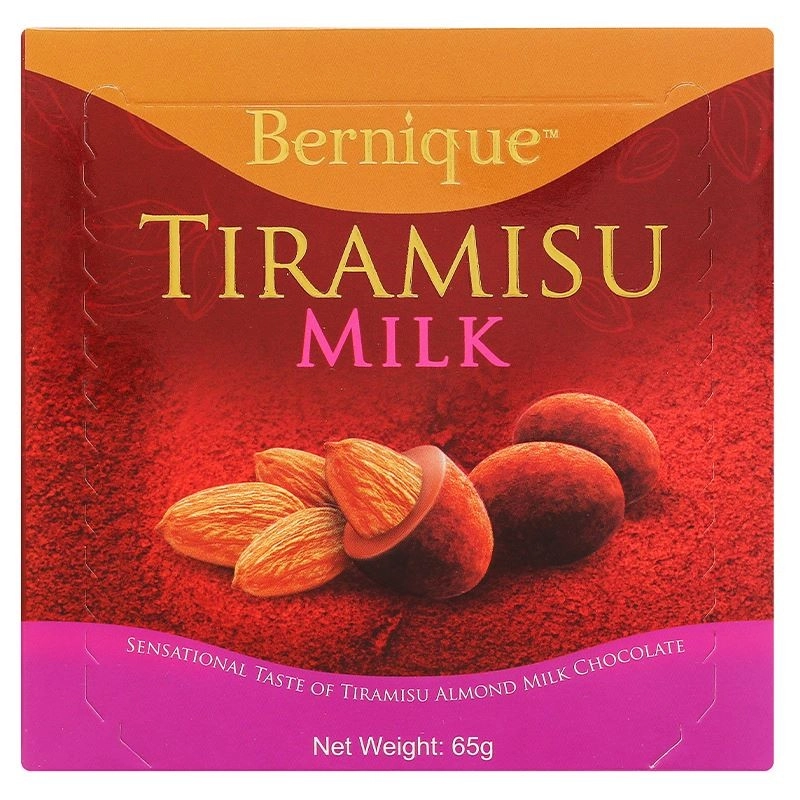 Kẹo socola sữa Bernique nhân tiramisu hạnh nhân hộp 65g-3