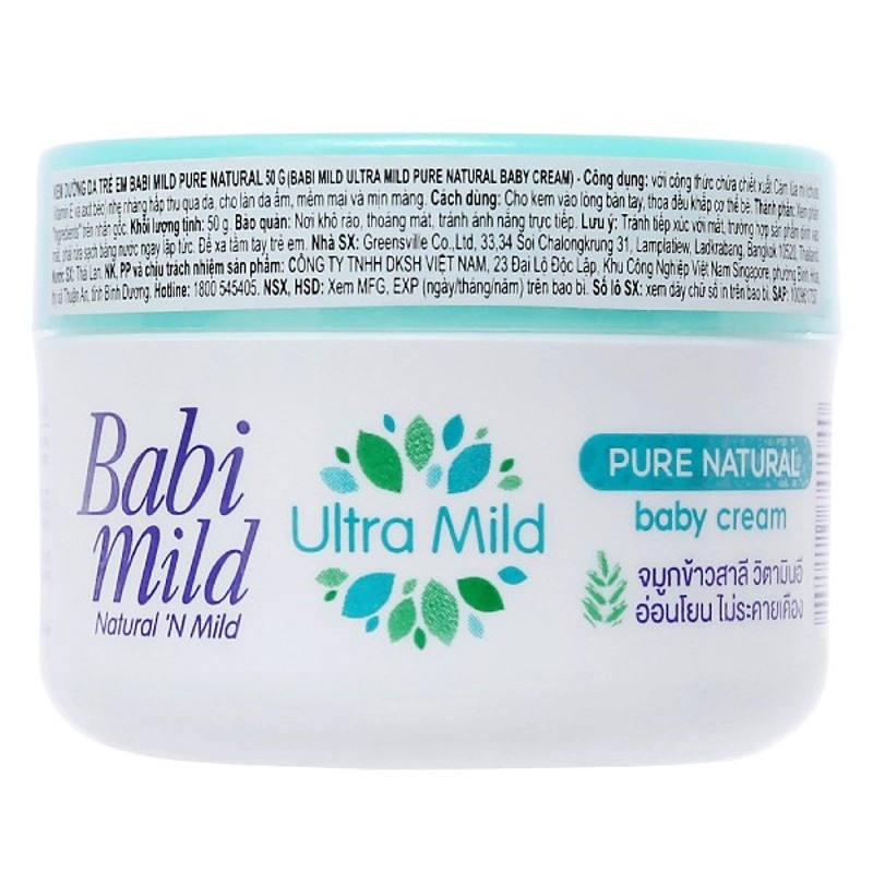 Kem dưỡng da trẻ em Babi Mild Pure Natural 50g - 1