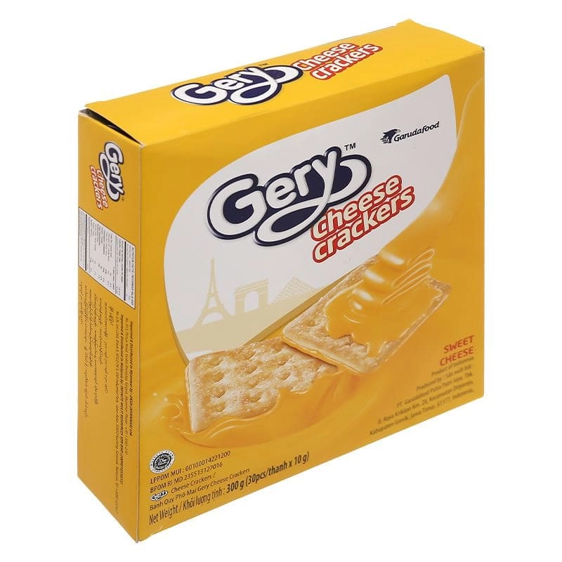 Bánh quy Gery Cheese Crackers vị phô mai hộp 300g (từ 3 tuổi)-1