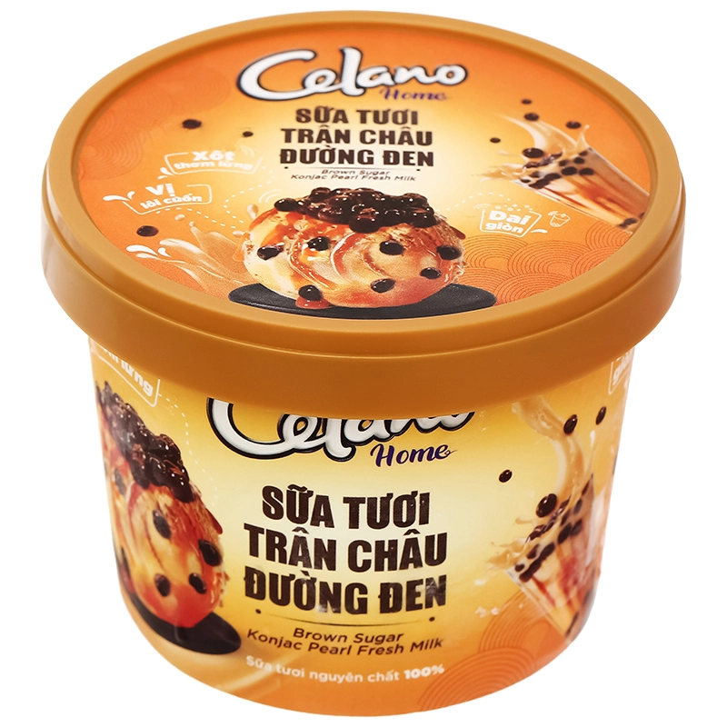 Kem hộp sữa tươi trân châu đường đen Celano Home 200g (từ 1 tuổi)-1