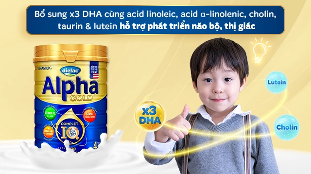 Sữa bột Dielac Alpha Gold IQ số 4 - Trí não