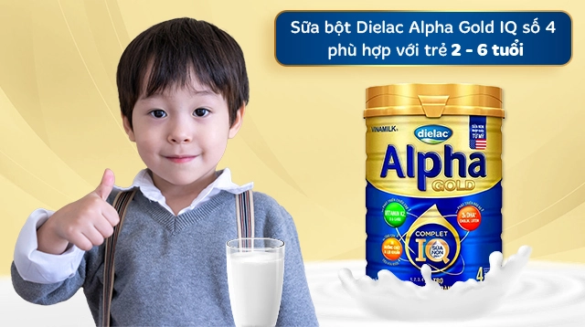 Sữa bột Dielac Alpha Gold IQ số 4 - Độ tuổi sử dụng