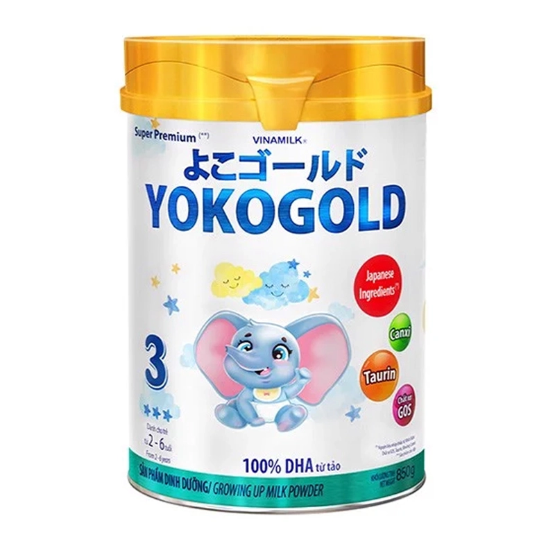 Sữa bột Vinamilk YokoGold số 3 vị nhạt thanh 850g (2 - 6 tuổi)-1