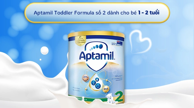 Độ tuổi - Sữa bột Aptamil Toddler Formula số 2 900g (1 - 2 tuổi)