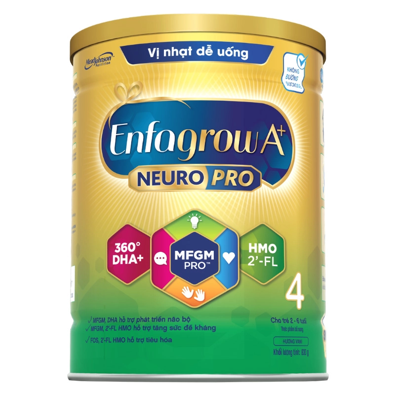 Sữa bột Enfagrow A+ Neuropro số 4 vị nhạt dễ uống 830g (2 - 6 tuổi)-1