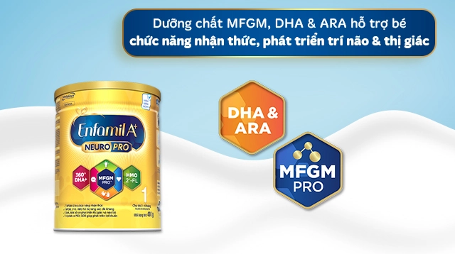 Phát triển não bộ - Sữa bột Enfamil A+ Neuropro số 1 400g (0 - 6 tháng)