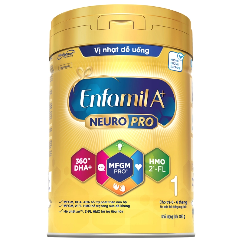 Sữa bột Enfamil A+ Neuropro số 1 vị nhạt dễ uống 830g (0 - 6 tháng)-1