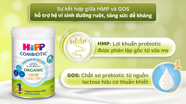 HMP - Sữa bột HiPP Organic Combiotic số 1 800g (0 - 6 tháng)