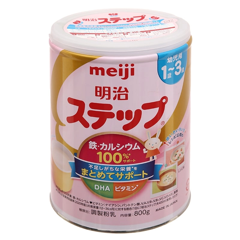 Sữa bột nội địa Nhật Meiji Step Milk vị nhạt thanh 800g (1 - 3 tuổi)-1