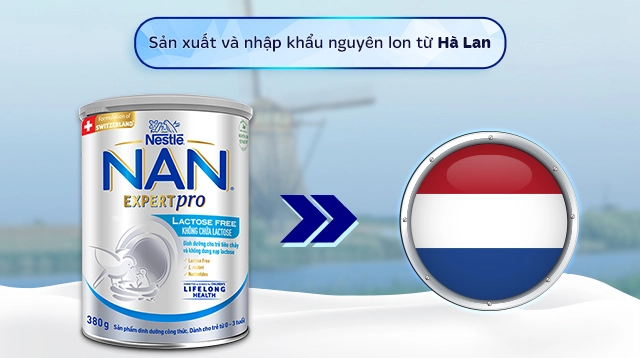 Sữa bột NAN Expert Pro Lactose Free 400g (0 - 3 tuổi) - Nơi sản xuất