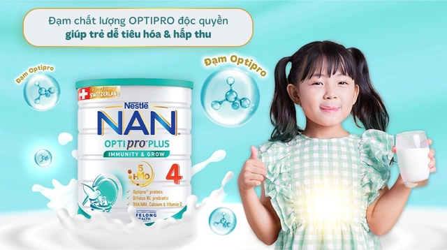 Đạm Optipro độc quyền giúp trẻ dễ tiêu hóa và hấp thu