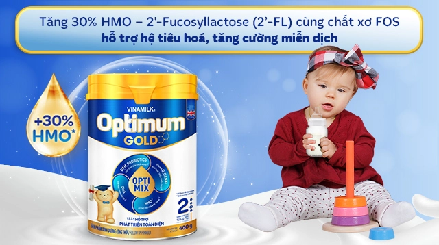 Sữa bột Vinamilk Optimum Gold số 2 400g - HMO