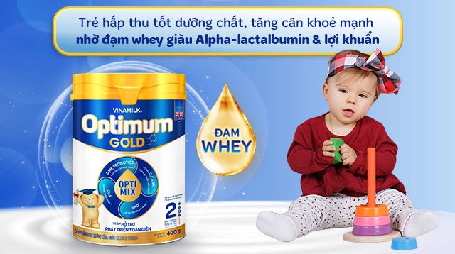 Sữa bột Vinamilk Optimum Gold số 2 400g - Đạm whey