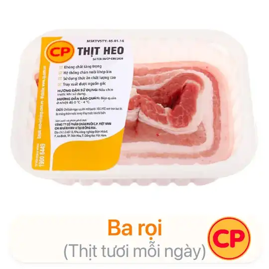 Thịt ba rọi C.P 500g