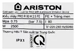 Máy nước nóng gián tiếp Ariston 80 lít PRO R 80 H 2.5 FE