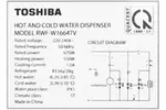 Cây nước nóng lạnh Toshiba RWF-W1664TV(W1) 670W