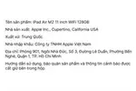 Máy tính bảng iPad Air 6 M2 11 inch WiFi 128GB Màu Xanh Dương