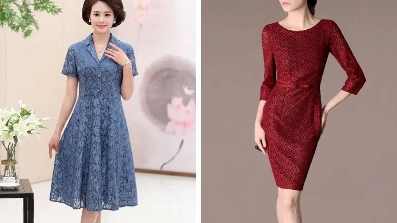 Váy đầm ren cho người trung niên