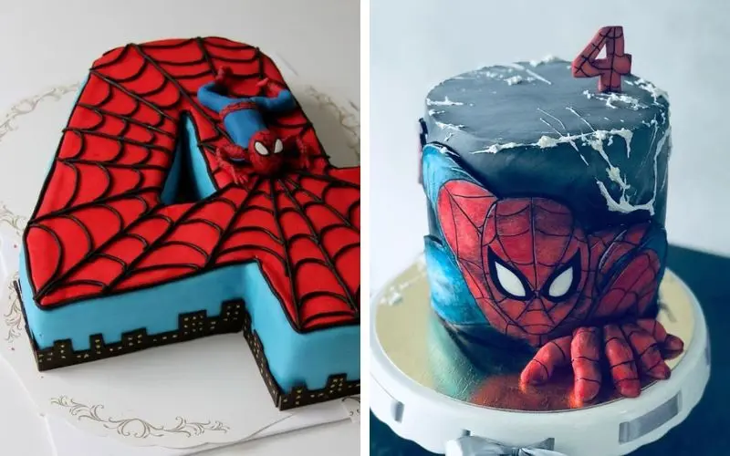 Mẫu bánh siêu anh hùng người nhện ấn tượng cho bé trai