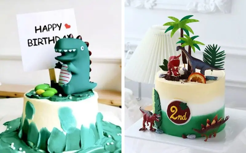 Mẫu bánh sinh nhật khủng long độc đáo cho bé trai