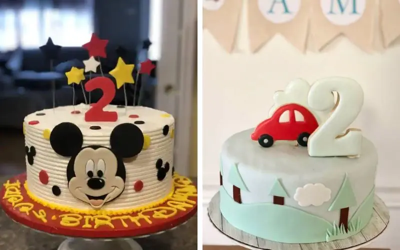 Bánh sinh nhật cho bé trai 2 tuổi đơn giản