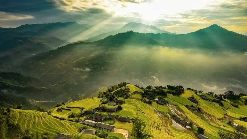 Ruộng bậc thang thơ mộng ở Hoàng Su Phì
