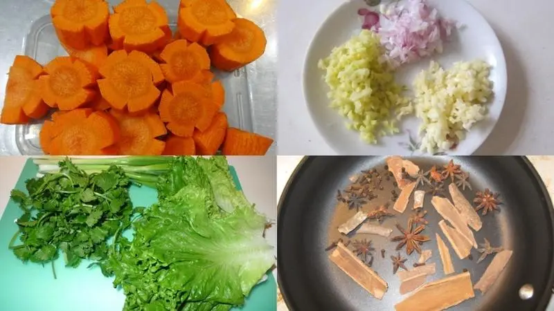 Sơ chế các nguyên liệu khác
