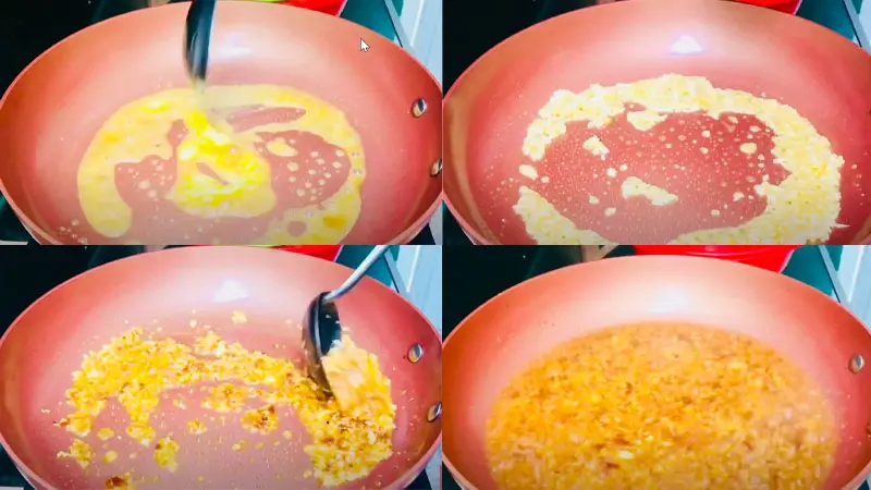 Món sò huyết bơi tỏi đã hoàn thành