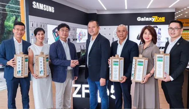 Tập đoàn Thế Giới Di Động và Samsung cùng 'Chung tay xử lý pin đã qua sử dụng'