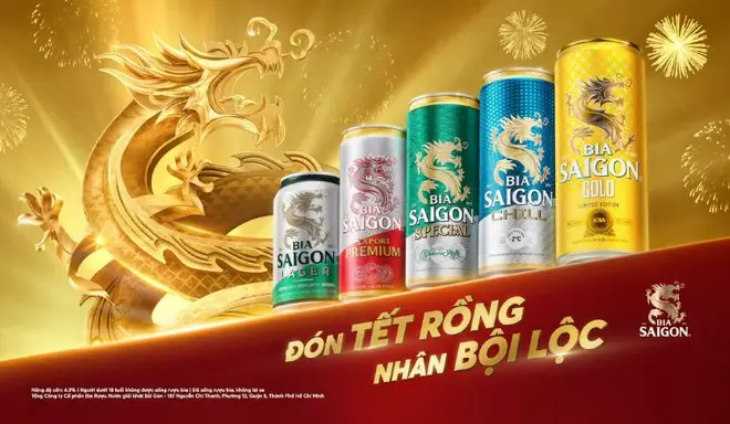Đón Tết Rồng, Nhân Bội Lộc cùng bia Saigon phiên bản Tết 2024