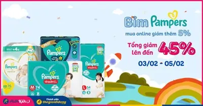 (03/02 - 05/02)Tã Pampers mua online giảm sốc đến 45%. Săn ngay nào!
