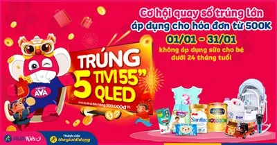 (01/01 - 31/01)Kết quả chương trình quay số: Mừng xuân Quý Mão - Rước lộc vào nhà trúng thưởng TIVI QLED cực xịn