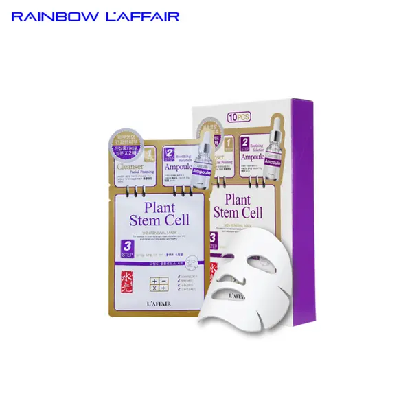 Mặt nạ giấy 3 bước Nhân Sâm phục hồi, tái tạo da Rainbow L'affair cho da sau lăn kim, laser 28 ml-1