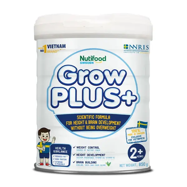 Sữa bột Nutifood GrowPLUS+ 850g (trên 2 tuổi)-1
