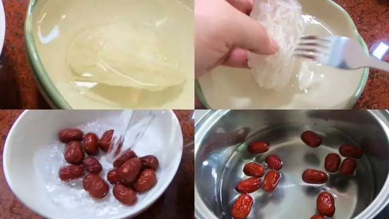 Ngâm yến trong nước khoảng 40 phút