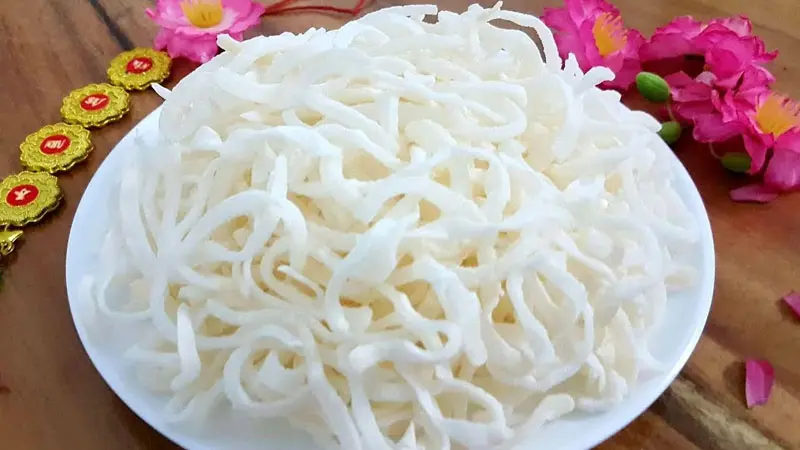 Cách làm mứt dừa hình hoa hồng
